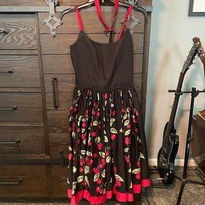 Pinup Girl Clothing Black and Red Cherry Jenny 🍒